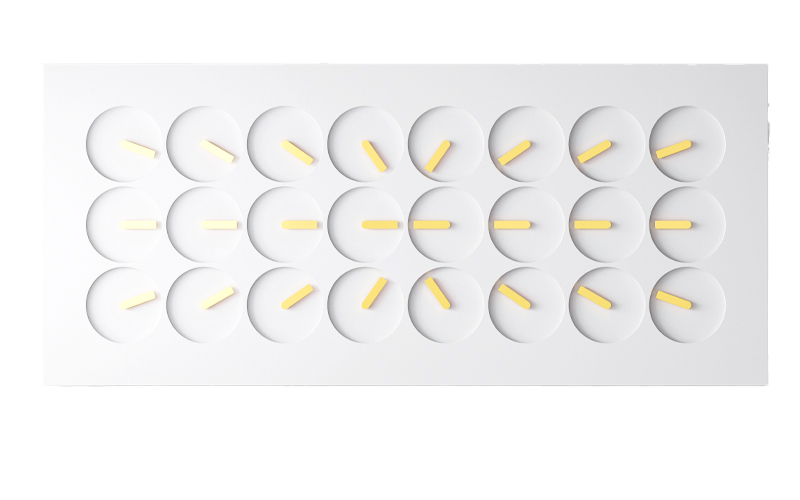 On Time24 White & Gold Kinetic Art Wall Clock – 24 Dial - Image 2