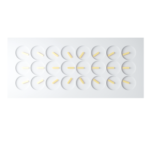 On Time24 White & Gold Kinetic Art Wall Clock – 24 Dial