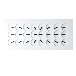 On Time 24 – White Case Black Hands Art Clock