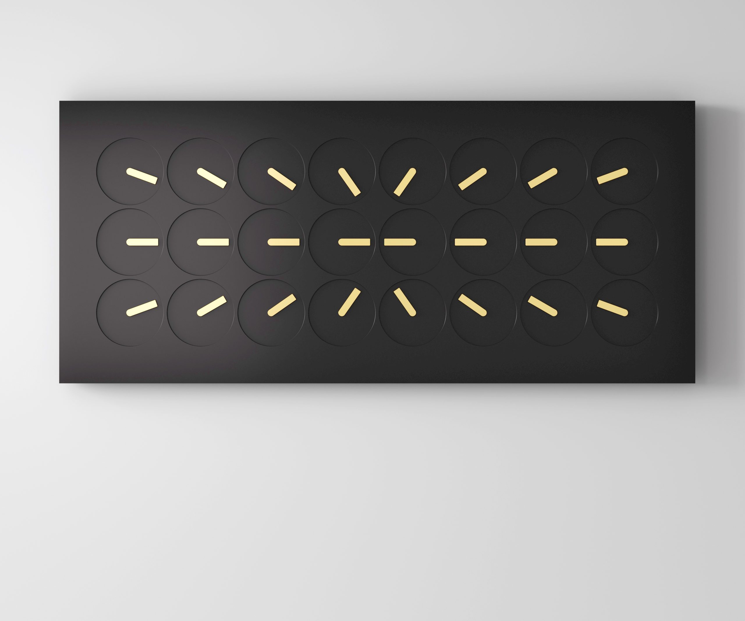 Black Gold Kinetic Art Clock – On Time 24 Luxury Wall Clock - Image 3