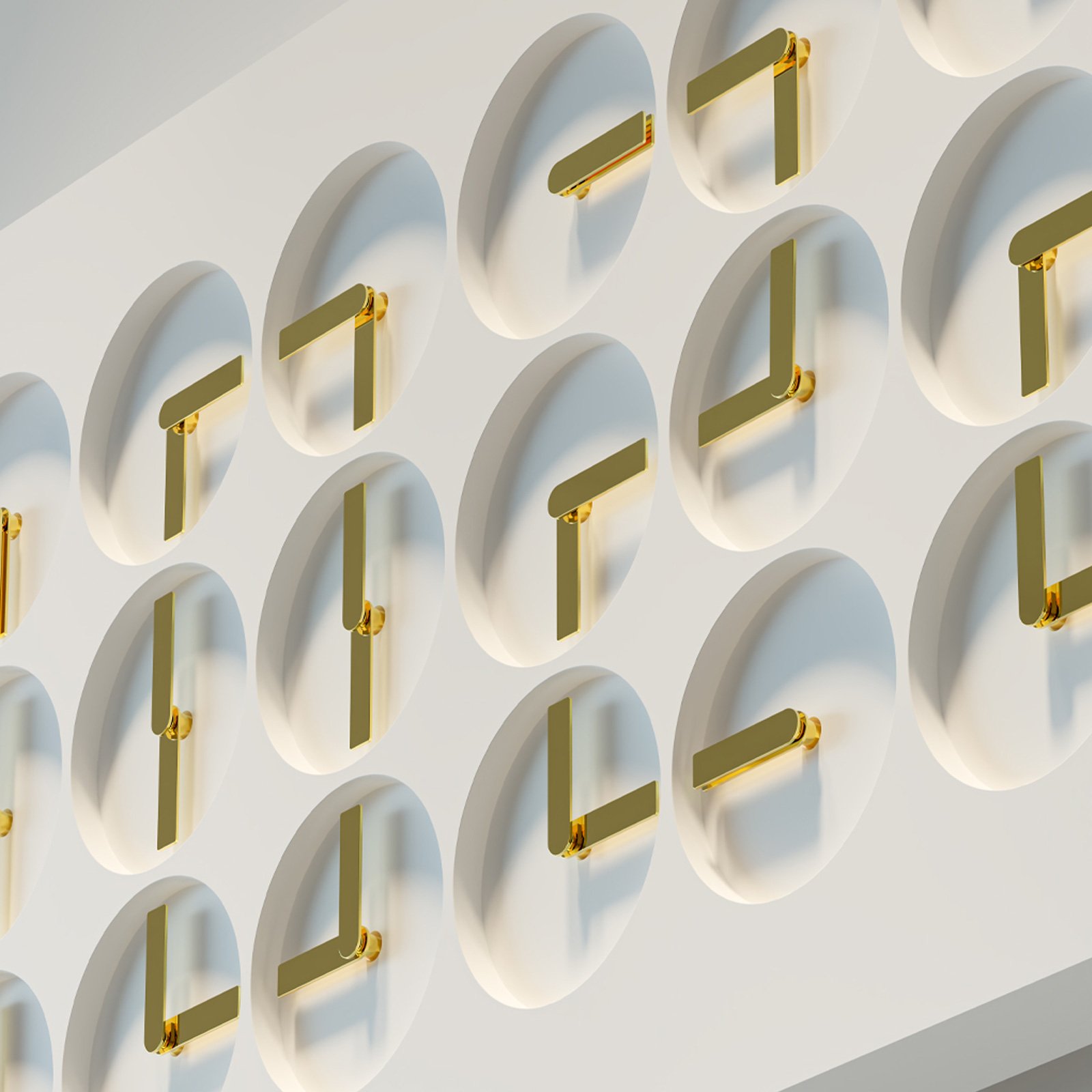 ON TIME 24 — White Stone / Gold Hands